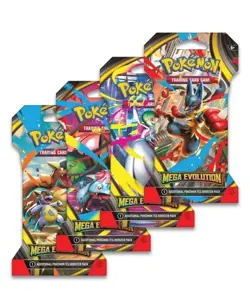 Pokemon TCG Mega Evolution Sleeve Booster Pack Lot Of 4 Art Designs Brand New - Image 1