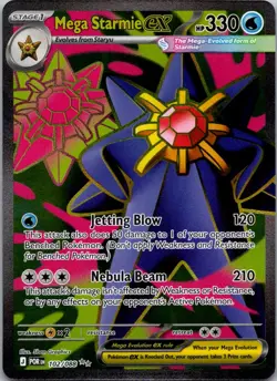Mega Starmie ex 102/088 Ultra Rare Perfect Order Pokemon Near Mint - Image 1