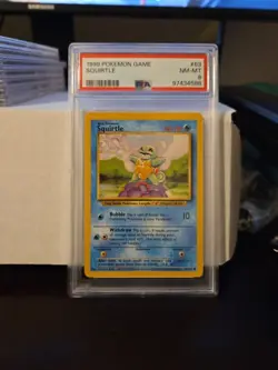 2000 Pokemon Base Set 2 Squirtle #93 - PSA 8 NM-MT - Image 1