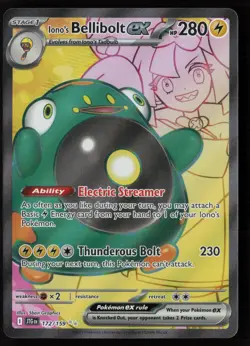 Iono's Bellibolt ex 172/159 Ultra Rare Journey Together Pokemon Near Mint - Image 1