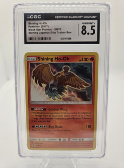 Shining Ho-Oh CGC 8.5 Black Star Promo SM70 Holo Pokemon TCG 2017 English - Image 1