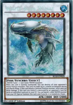Yugioh White Aura Whale BLLR-EN020 1st Edition Secret Rare NM - Image 1