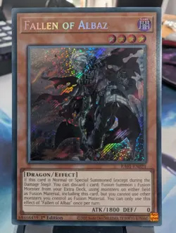 YuGiOh! Fallen of Albaz RA01-EN021 Secret Rare 1st Ed - Image 1