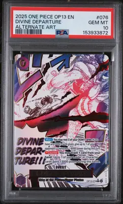One Piece TCG Op13-076 Divine Departure English PSA 10 - Image 1