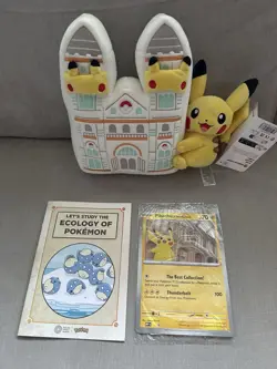Pokemon x Natural History Museum Pikachu Plush, Jumbo Promo Card & Booklet 🏛✅ - Image 1