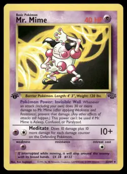 Pokemon Cards Mr. Mime 22/64 1st Edition Jungle Rare NM EBAY LIVE FRIDAY - Image 1