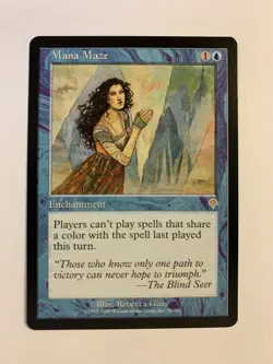 1X NM/SP MTG Magic The Gathering Mana Maze Invasion Rare Blue Card - Image 1