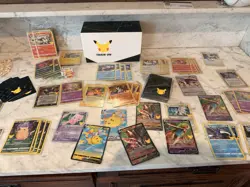 Pokemon Celebrations 25th Lot – Pikachu Set, Mew ex, V Cards, Holos, Sleeves 57 - Image 1