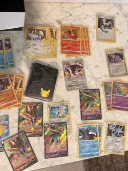 Pokemon Celebrations 25th Lot – Pikachu Set, Mew ex, V Cards, Holos, Sleeves 57 - Image 2