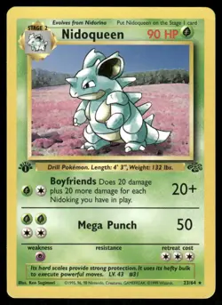 Pokemon Cards Nidoqueen 23/64 1st Edition Jungle Rare NM EBAY LIVE FRIDAY - Image 1