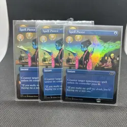 ***SPELL PIERCE BORDERLESS FOIL X3***MTG Double Masters - Image 1