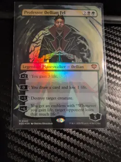 Professor Dellian Fel - Borderless FOIL - Secrets of Strixhaven #283 Mythic - Image 1