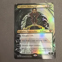 Professor Dellian Fel - Borderless FOIL - Secrets of Strixhaven #283 Mythic - Image 1