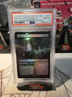 MTG Final Fantasy Midgar City Of Mako Lands Borderless Foil PSA 10 #313 POP 12 - Image 1