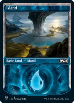 Mint/Near-Mint, English - 1 x MTG Island - Foil - Showcase Core Set 2021 - Image 1