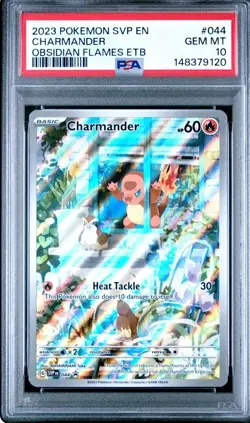 2023 POKEMON SVP EN-SV BLACK STAR PROMO #044 CHARMANDER PSA 10 - Image 1