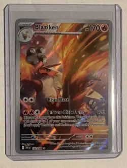 Pokemon Blaziken Illustration Rare Holo 192/182 Sv10: Destined Rivals NM - Image 3