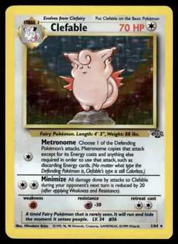 Pokemon Cards Clefable 1/64 Jungle Holo Rare NM EBAY LIVE FRIDAY - Image 1