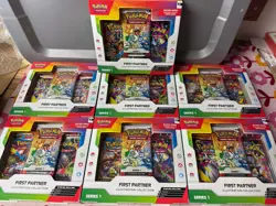 Pokemon First Partner Illustration Collection Series 1 - Lot of 7 Sealed Boxes - Image 1