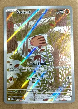 Swinub 165/159 SV09 Journey Together Illustration Rare Full Art TCG Pokemon - Image 1