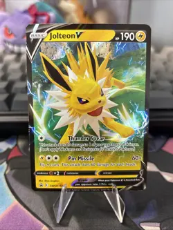 Pokemon TCG: Jolteon V #SWSH151 Sword & Shield Black Star Promo Full Art Holo - Image 3