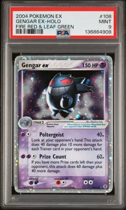 2004 POKEMON EX FIRE RED & LEAF GREEN #108 GENGAR EX-HOLO PSA 9 - Image 1