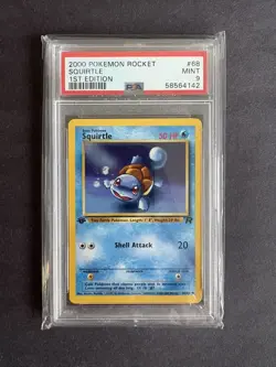 2000 POKEMON ROCKET 1ST EDITION #68 SQUIRTLE PSA 9 - Image 1