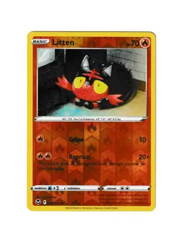LITTEN 030/195 REVERSE HOLO C SILVER TEMPEST NM POKEMON - Image 1