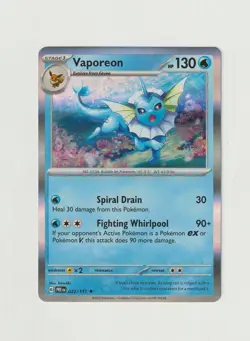 Vaporeon 022/131 Holo R SV: Prismatic Evolutions NM Pokemon - Image 1