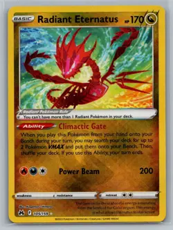 Radiant Eternatus 105/159 Radiant Rare Crown Zenith Pokemon Near Mint - Image 1