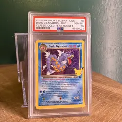 2021 Pokemon Celebrations Classic Collection Dark Gyarados 8/82 Holo PSA 10 - Image 1