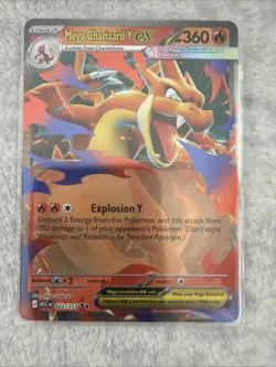 Mega Charizard Y EX 022/217 Ascended Heroes English Pokemon TCG In Hand - Image 1