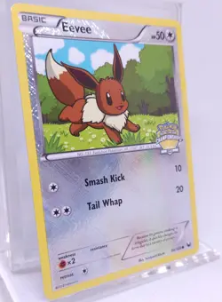 Pokemon Eevee 84/108 City Championships Crosshatch Holo Damaged - Image 3