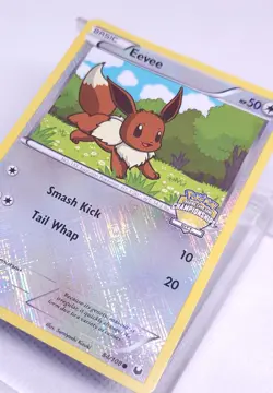 Pokemon Eevee 84/108 City Championships Crosshatch Holo Damaged - Image 4