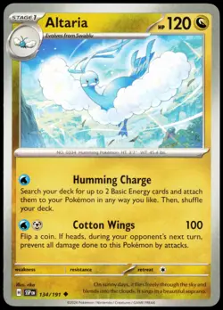 Altaria 134/191 Uncommon Surging Sparks NM Pokemon SSP - Image 1