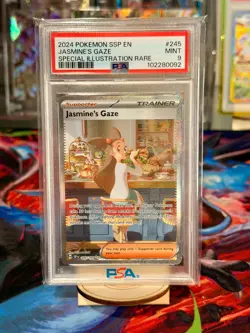 2024 Pokemon Surging Sparks Jasmine's Gaze Special Illustration Rare #245 PSA 9 - Image 1