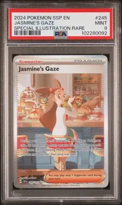 2024 Pokemon Surging Sparks Jasmine's Gaze Special Illustration Rare #245 PSA 9 - Image 2