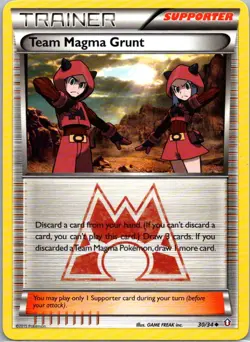 Pokemon TCG Team Magma Grunt 30/34 Double Crisis LP - Image 1