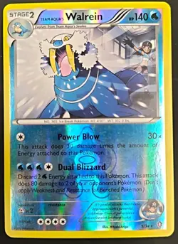 Team Aqua's Walrein 5/34 Double Crisis Reverse Holo Pokemon TCG - LP - Image 1