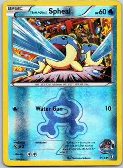 Team Aqua's Spheal 3/34 Reverse Holo Common Double Crisis MP - Image 1