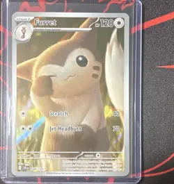 Pokemon TCG Furret 168/159 Journey Together Holo Rare 120 HP Scratch Jet Headbu… - Image 1