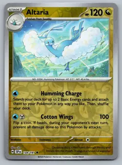 2024 Pokemon Surging Sparks Altaria 134/191 Reverse Holo - Image 1