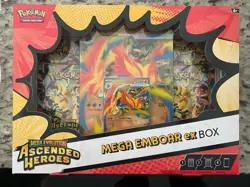 Pokemon TCG - Mega Evolution Ascended Heroes Mega Emboar EX Box Sealed In Hand - Image 1