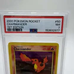 2000 Pokemon Team Rocket Charmander 50/82 1st Edition Non Holo Rare PSA 7 NM - Image 2