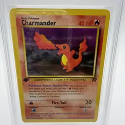 2000 Pokemon Team Rocket Charmander 50/82 1st Edition Non Holo Rare PSA 7 NM - Image 3