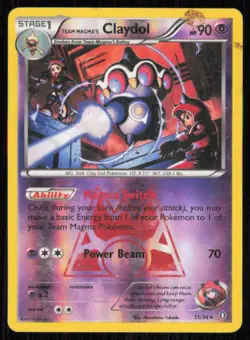 Team Magma's Claydol 11/34 Holo Rare Double Crisis Pokemon Reverse Holo LP - Image 1