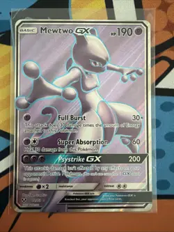 Mewtwo GX (Full Art) Ultra Rare Holo Shining Legends 72/73 NM Pokemon TCG - Image 1