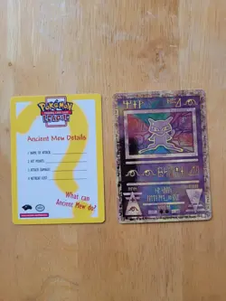 Pokemon Ancient Mew Promo Holographic and Mew Details Card, Excellent Condition - Image 2