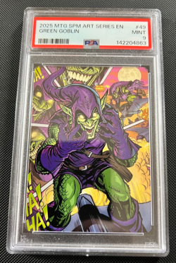 MTG Spider-man Art Series Card 49 : Green Goblin PSA9 - Image 1