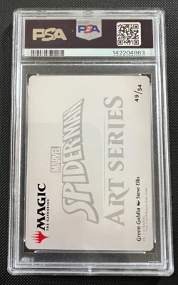 MTG Spider-man Art Series Card 49 : Green Goblin PSA9 - Image 2